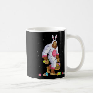 Funny Bigfoot Sasquatch Happy Easter Bunny Eggs Coffee Mug