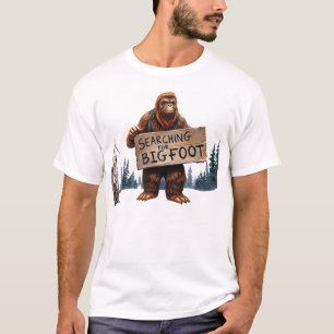 Funny Bigfoot Sasquatch In The Woods  T-Shirt