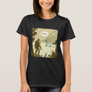 Funny Bigfoot Sasquatch Loch Ness Monster Introver T-Shirt