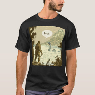 Funny Bigfoot Sasquatch Loch Ness Monster Introver T-Shirt