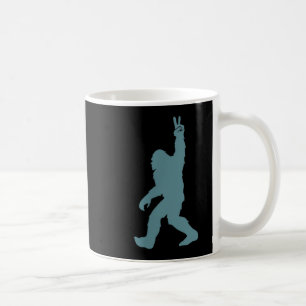 Funny Bigfoot Sasquatch Peace Sign Big Foot Squatc Coffee Mug