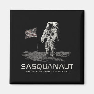 Funny Bigfoot Sasquatch Space Sasquanaut Magnet