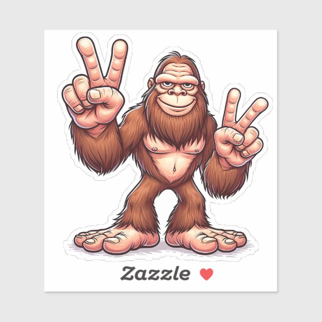 Funny Bigfoot Sticker | Sasquatch Decal (Sheet)