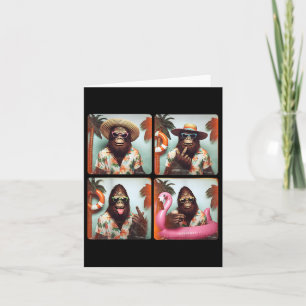 Funny Bigfoot Summer Vacation Photobooth Funny Sas Card