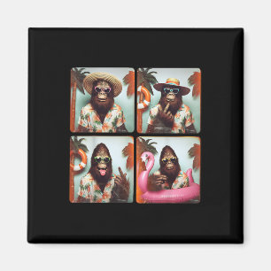 Funny Bigfoot Summer Vacation Photobooth Funny Sas Magnet