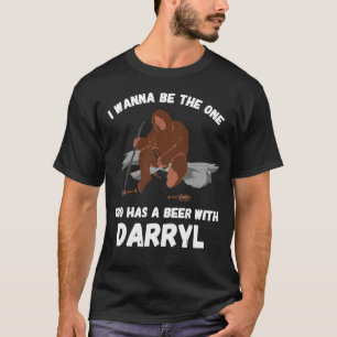 Funny Bigfoot The One Who Has A Beer With Darryl T-Shirt