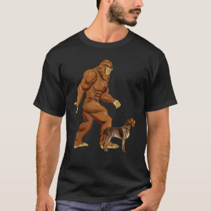 Funny Bigfoot Walking Wirehaired Pointing Griffon T-Shirt