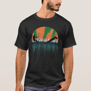 Funny Bigfoot Water Skiing With Loch Ness Monster T-Shirt