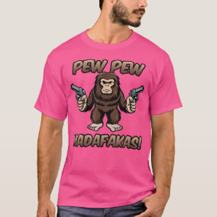 Funny Bigfoot With Guns T-Shirt