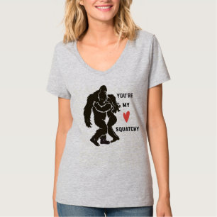 Funny BigFoot “You’re My Squatchy” Romantic Couple T-Shirt