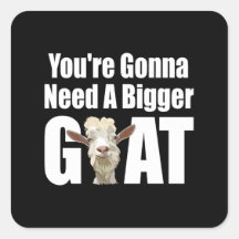 Funny Bigger Goat on Black Background