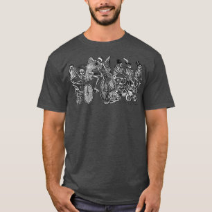 Funny Bike Riding Skeletons Cycling for Bikers T-Shirt