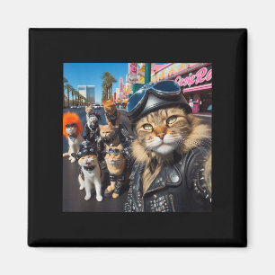 Funny Biker Cats Gangster Cats Street Motorcycle C Magnet