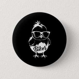 Funny Biker Motorcycle Chick Rider Motorbike Women 6 Cm Round Badge
