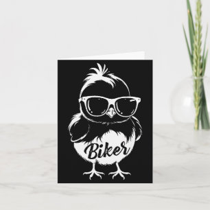 Funny Biker Motorcycle Chick Rider Motorbike Women Card