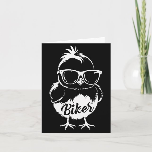 Funny Biker Motorcycle Chick Rider Motorbike Women Card (Front)