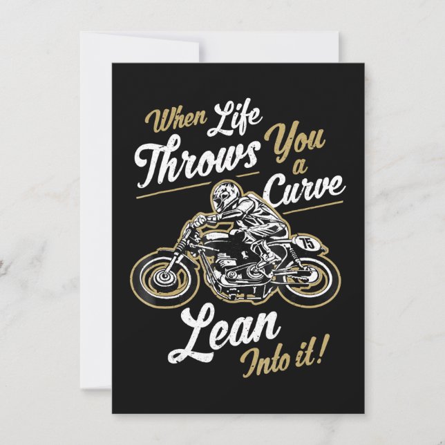 Funny Biker Quotes Sarcastic Motorcycle Rider Gift Invitation (Front)