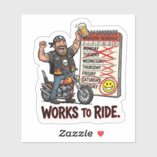 Funny Biker Sticker - Balance Is Found At Speed