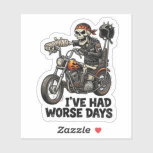 Funny Biker Sticker - Road Reaper Death Tarot Moto