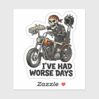 Funny Biker Sticker - Road Reaper Death Tarot Moto