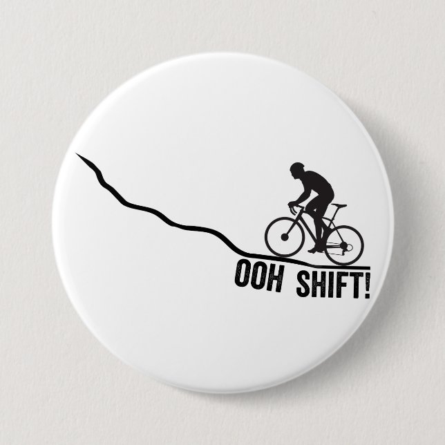 Funny Biker Using Shifters 7.5 Cm Round Badge (Front)