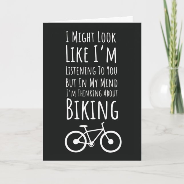 Funny Biking Cards Cyclist Biker Bicycle Cycling (Front)
