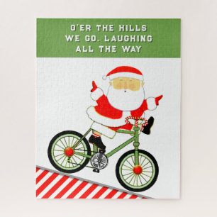 Funny Biking Holiday Gift Jigsaw Puzzle