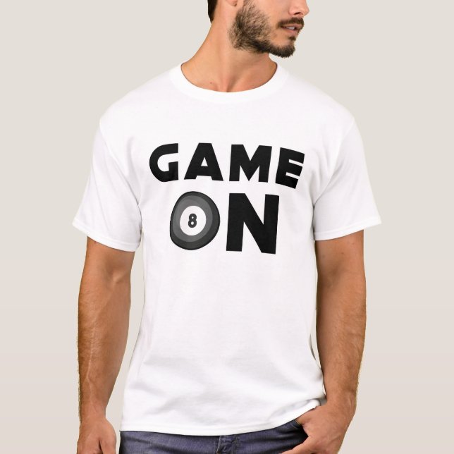 Funny Billiard Design T-Shirt (Front)