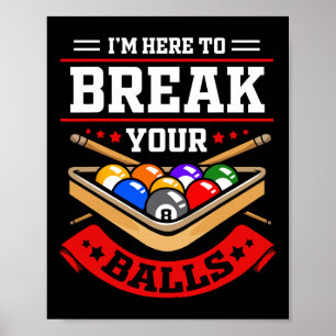 Funny Billiard Outfit For Pool Billiard Player  Poster