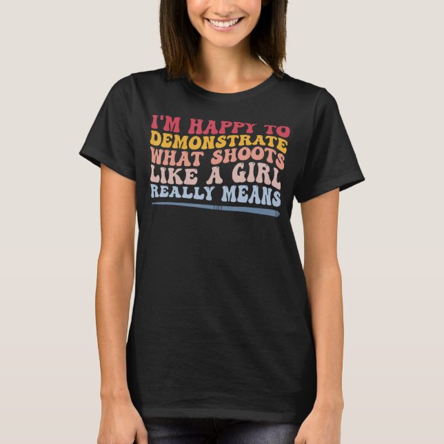 Funny Billiard Player Pool Demonstrate Shoots Like T-Shirt (Front)
