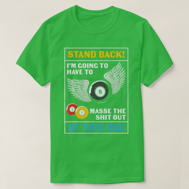 Funny Billiards 1  T-Shirt (Design Front)