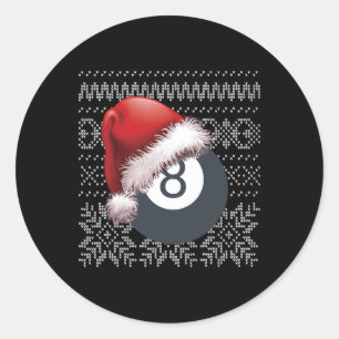 Funny Billiards 8 Ball For Pool Players League Bil Classic Round Sticker