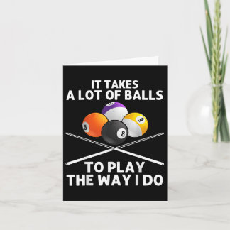 Funny Billiards Art For Men Boys Billiard Lover Po Card