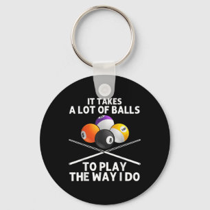 Funny Billiards Art For Men Boys Billiard Lover Po Key Ring