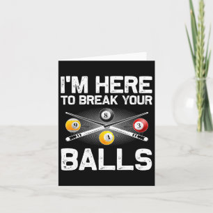 Funny Billiards Art For Men Women Billiard Lover P Card