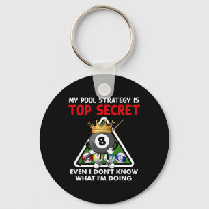 Funny Billiards Art For Men Women Billiards Pool P Key Ring