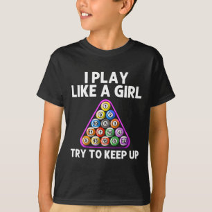 Funny Billiards Art For Women Girls Mum 8 Ll Pool T-Shirt
