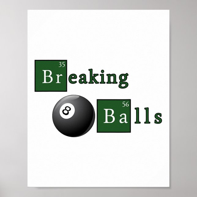 Funny Billiards Breaking Pool  Poster (Front)