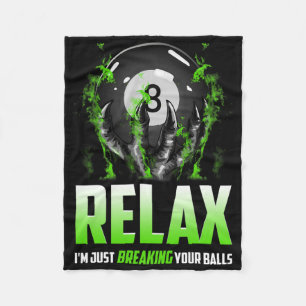 Funny Billiards Design 8 Ll Snooker Pool Cue Stick Fleece Blanket