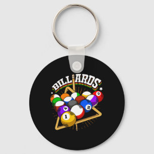Funny Billiards Design For 8- And Pool Player  Key Ring