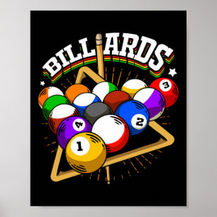Funny Billiards Design For 8- And Pool Player  Poster
