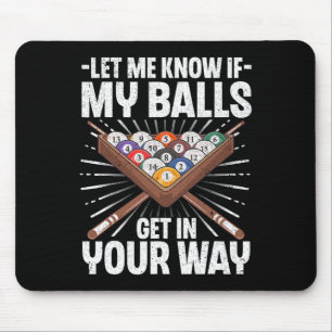 Funny Billiards Design For Men Women Billiard Pool Mouse Pad
