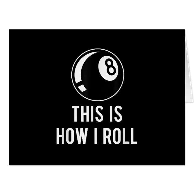 Funny Billiards Design For Pool Players Retro 8 Ba (Front Horizontal)