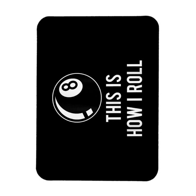 Funny Billiards Design For Pool Players Retro 8 Ba Magnet (Vertical)