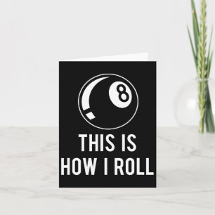 Funny Billiards Design For Pool Players Retro 8 Ll Card