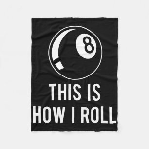 Funny Billiards Design For Pool Players Retro 8 Ll Fleece Blanket