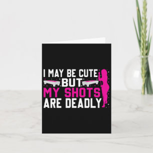 Funny Billiards Design For Women Pool Player Ladie Card