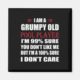 Funny Billiards I Am A Grumpy Old Pool Player Magnet