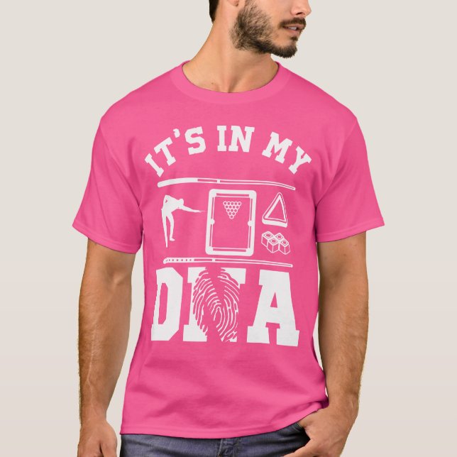 Funny Billiards In My Dna Pool Player T-Shirt (Front)
