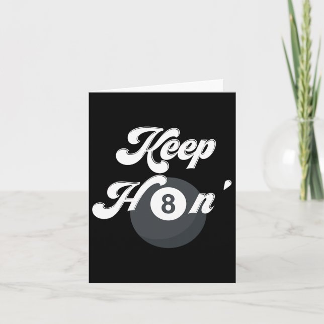 Funny Billiards Keep Hating 8 Ll Pool Player Snook Card (Front)